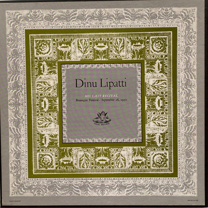 Dinu Lipatti : His Last Recital (Besancon Festival - September 16, 1950) (2xLP, Album, Mono, RE + Box, Mono, RE)