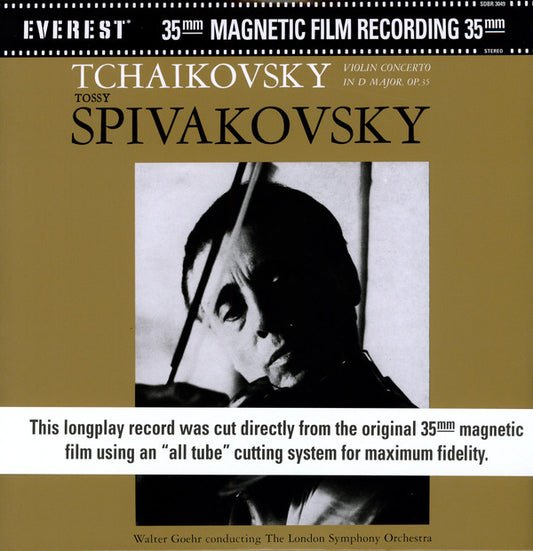 Pyotr Ilyich Tchaikovsky, Walter Goehr Conducting London Symphony Orchestra, Tossy Spivakovsky : Violin Concerto in D Major, OP.35  (LP, Album, RE, RM, S/Edition, 200)