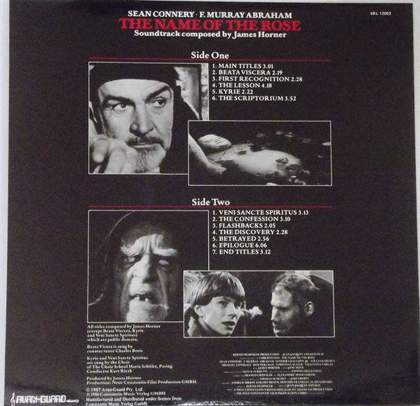 James Horner : The Name Of The Rose (LP, Album)
