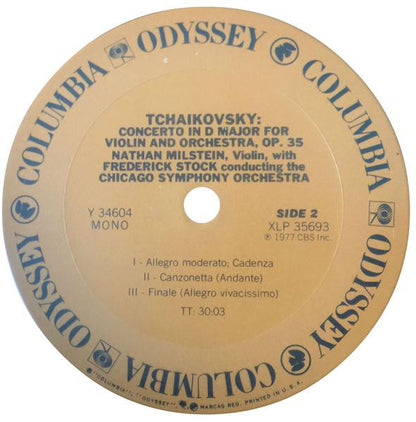 Nathan Milstein, Felix Mendelssohn-Bartholdy / Pyotr Ilyich Tchaikovsky, New York Philharmonic / Chicago Symphony Orchestra, Bruno Walter / Frederick Stock : Violin Concertos  (LP, Comp, Mono)