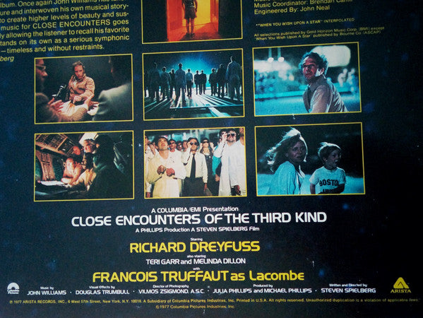 John Williams (4) : Close Encounters Of The Third Kind (Original Motion Picture Soundtrack) (LP, Album, Pit + 7", S/Sided, Single, Styrene, Pit)
