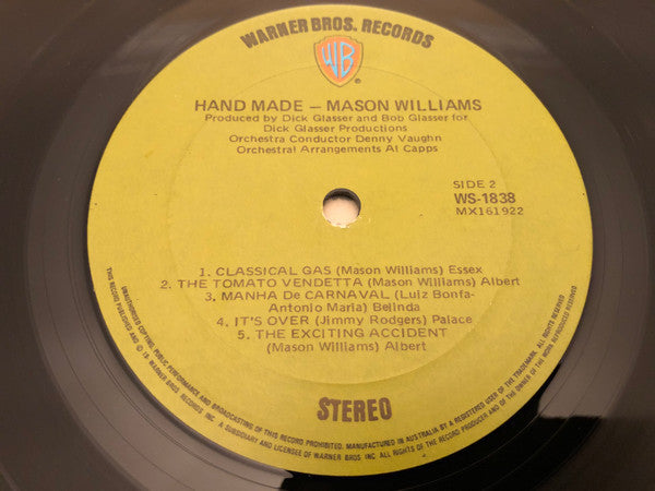 Mason Williams : Hand Made (LP, Album)