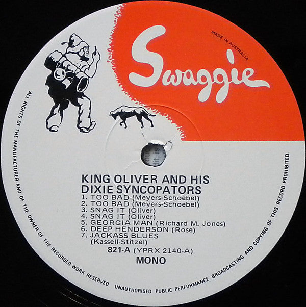 King Oliver And His Dixie Syncopators* : 1926 Volume One (LP, Comp, Mono)