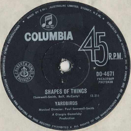 The Yardbirds : Shapes Of Things / You're A Better Man Than I (7", Single)