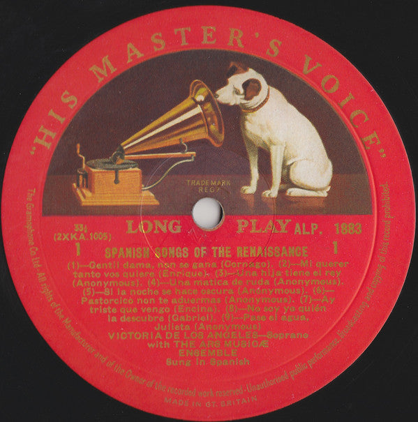 Victoria De Los Angeles, Ars Musicae De Barcelona : Spanish Song Of The Renaissance (LP, Mono)