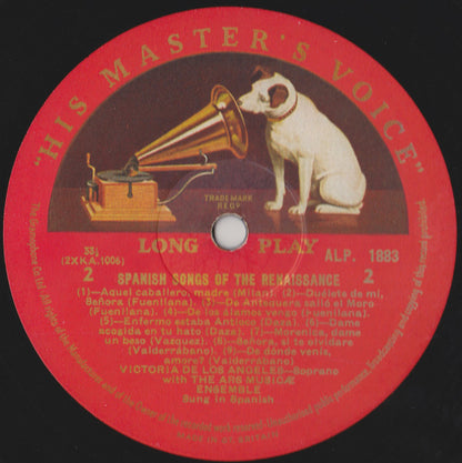 Victoria De Los Angeles, Ars Musicae De Barcelona : Spanish Song Of The Renaissance (LP, Mono)