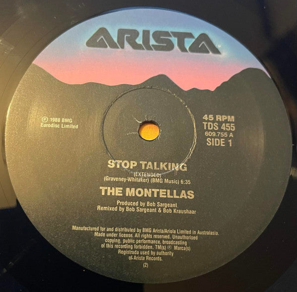 The Montellas : Stop Talking (Extended) (12")