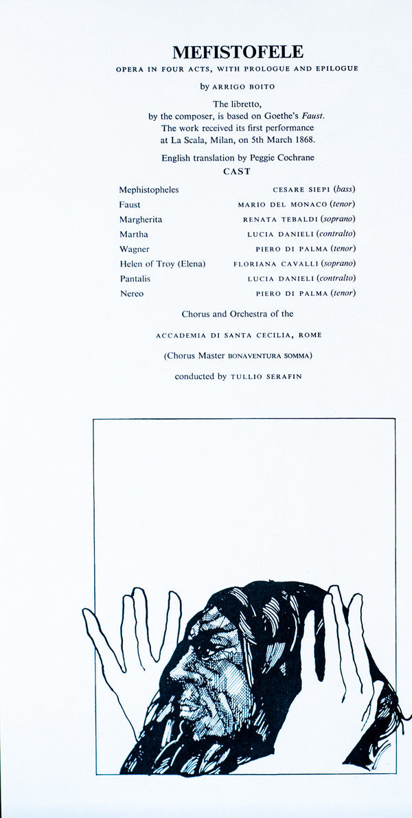 Arrigo Boito  -  Cesare Siepi, Mario del Monaco, Renata Tebaldi, Coro dell'Accademia Nazionale di Santa Cecilia  & Orchestra dell'Accademia Nazionale di Santa Cecilia, Tullio Serafin : Mefistofele (3xLP, Album, RE + Box)