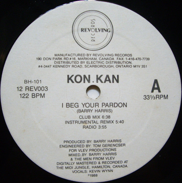Kon Kan : I Beg Your Pardon (12", Die)