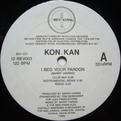 Kon Kan : I Beg Your Pardon (12", Die)
