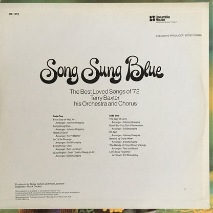 Terry Baxter His Orchestra & Chorus : Song Sung Blue - The Best Love Songs of '72 (LP, Album)
