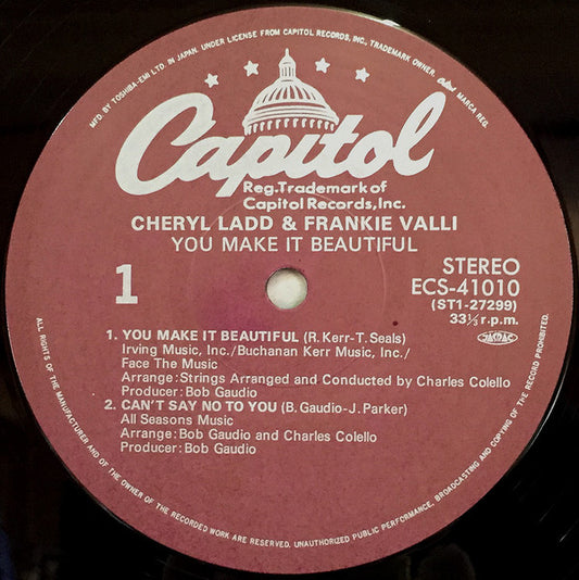 Cheryl Ladd & Frankie Valli : You Make It Beautiful (12", Single)