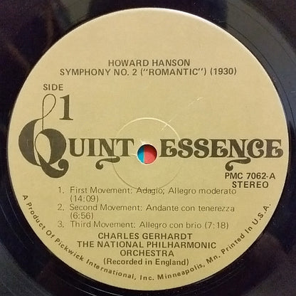 Hanson* / MacDowell* - Charles Gerhardt / Earl Wild, Massimo Freccia, The National Philharmonic Orchestra* : Symphony No. 2 ("Romantic") / Piano Concerto No. 2 (LP, Album)