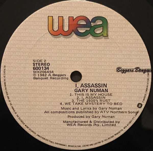 Gary Numan : I, Assassin (LP, Album)