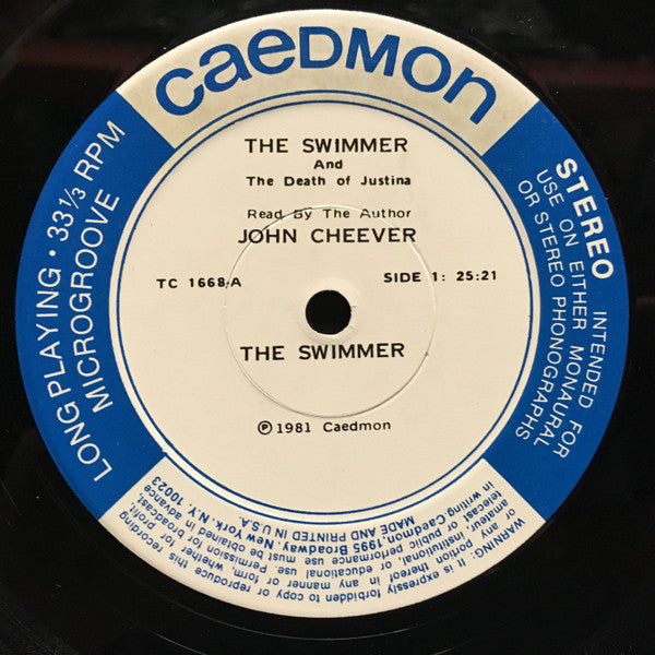 John Cheever : The Swimmer And The Death Of Justina (LP, Album)
