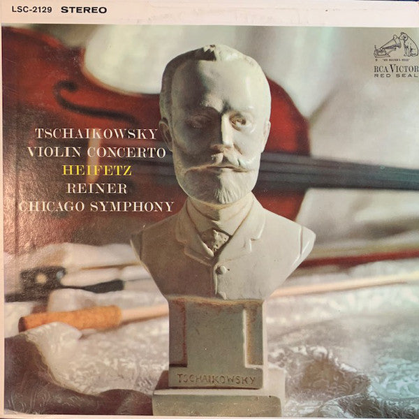 Pyotr Ilyich Tchaikovsky, Jascha Heifetz, Fritz Reiner, Chicago Symphony Orchestra : Violin Concerto (LP, Album, RE, Ind)