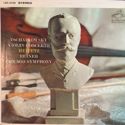 Pyotr Ilyich Tchaikovsky, Jascha Heifetz, Fritz Reiner, Chicago Symphony Orchestra : Violin Concerto (LP, Album, RE, Ind)