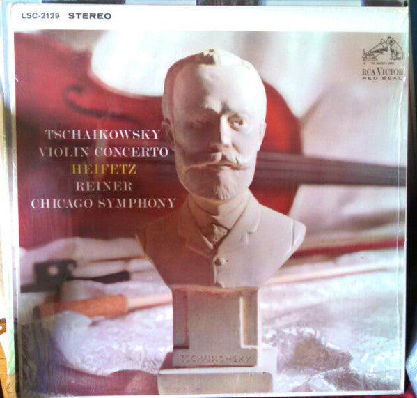 Pyotr Ilyich Tchaikovsky, Jascha Heifetz, Fritz Reiner, Chicago Symphony Orchestra : Violin Concerto (LP, Album, RE, Ind)