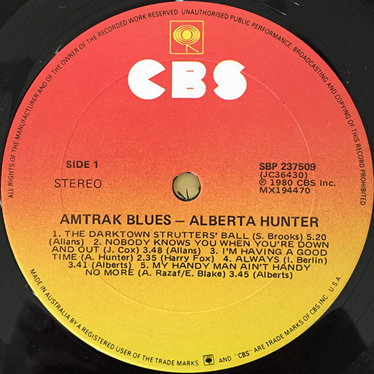 Alberta Hunter : Amtrak Blues (LP, Album)