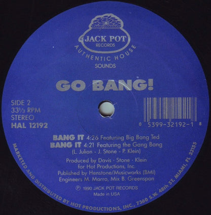 Go Bang!* : Bang It (12", Maxi, Blu)