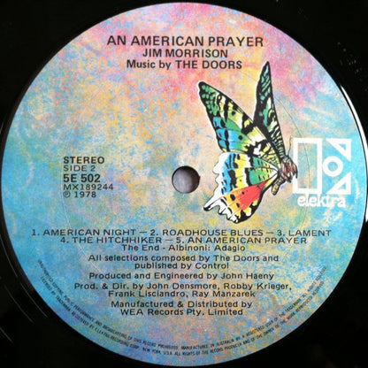 Jim Morrison Music By The Doors : An American Prayer (LP, Album, Gat)