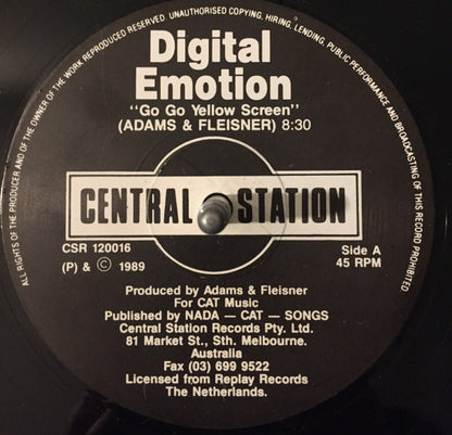 Digital Emotion : Go Go Yellow Screen (12")