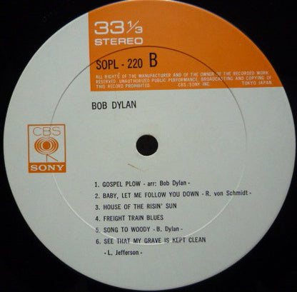 Bob Dylan : Bob Dylan (LP, Album, RE)