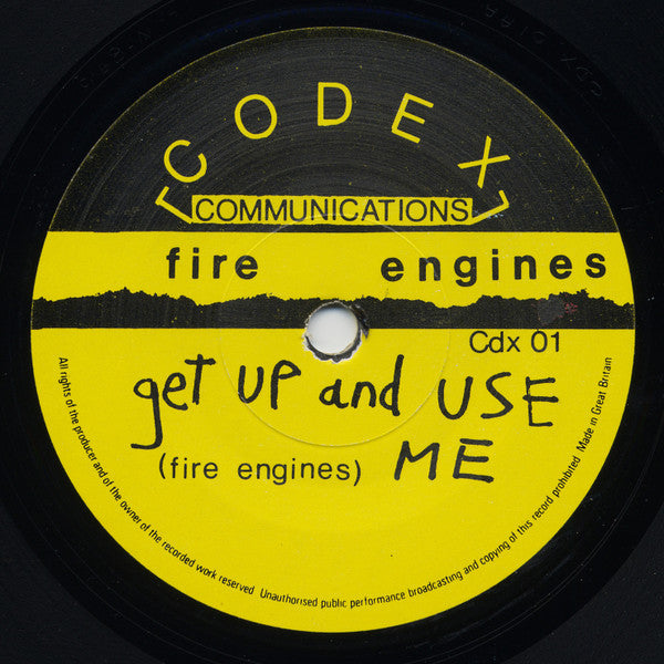 Fire Engines : Get Up And Use Me / Everything's Roses (7", Single)