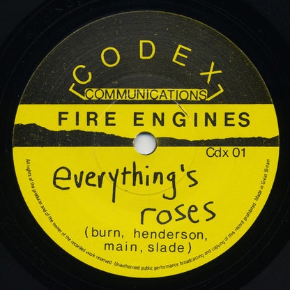Fire Engines : Get Up And Use Me / Everything's Roses (7", Single)
