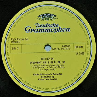 Ludwig van Beethoven, Berliner Philharmoniker, Herbert von Karajan : The Nine Symphonies (8xLP, Comp, RE + Box)