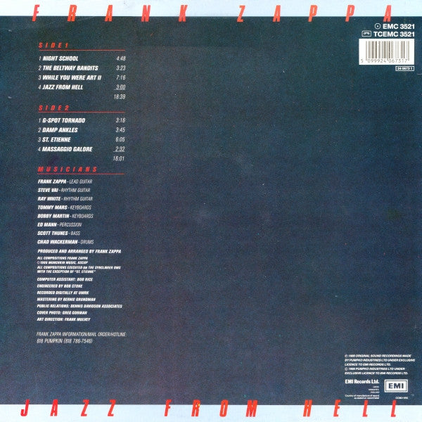 Frank Zappa : Jazz From Hell (LP, Album)