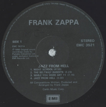 Frank Zappa : Jazz From Hell (LP, Album)