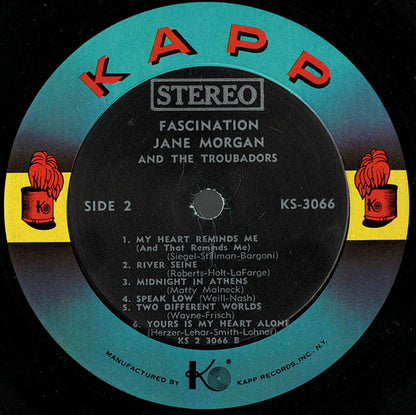 Jane Morgan With The Troubadors : Fascination (LP, Album, RE)