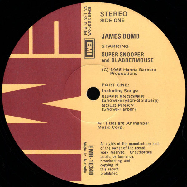 Super Snooper & Blabbermouse : James Bomb (LP, RE)