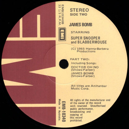 Super Snooper & Blabbermouse : James Bomb (LP, RE)