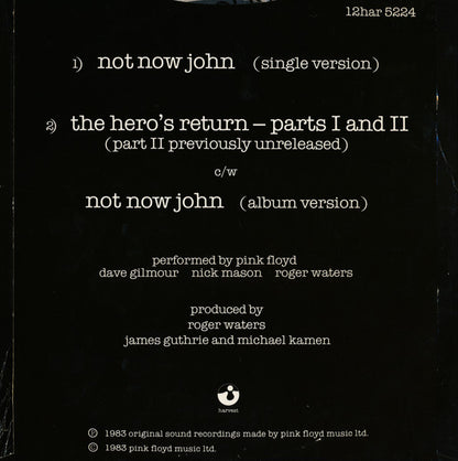 Pink Floyd : Not Now John (12", Single)