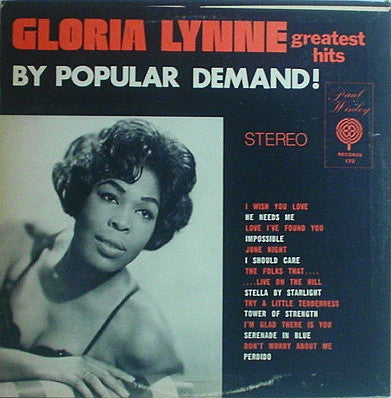 Gloria Lynne : Greatest Hits By Popular Demand ! (LP, Comp)