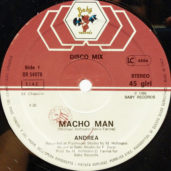 Andrea (4) : Macho Man (12", Maxi)