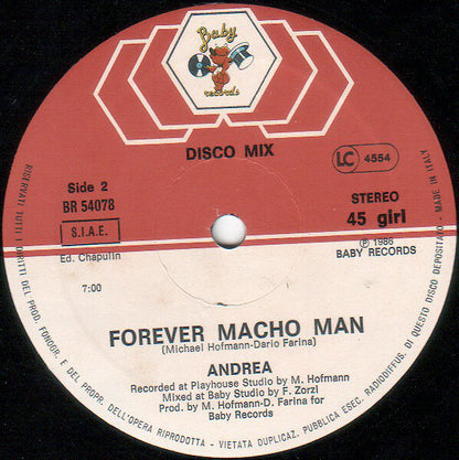 Andrea (4) : Macho Man (12", Maxi)