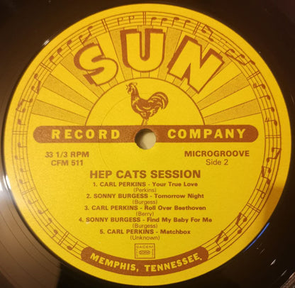 Sonny Burgess 'N Carl Perkins : Hep Cats' Session With Red Hot Rhythm Combos! (10", Comp, RE)