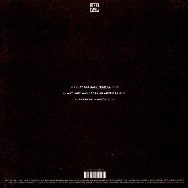 Lydia Lunch : Conspiracy Of Women (LP, Album, RE)