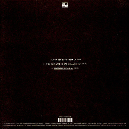 Lydia Lunch : Conspiracy Of Women (LP, Album, RE)