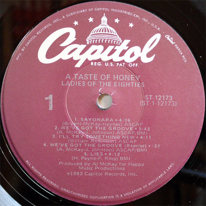 A Taste Of Honey : Ladies Of The Eighties (LP, Album, Jac)