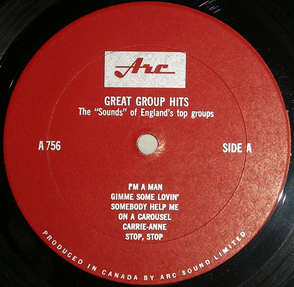 The Sounds Of England's Top Groups : Great Group Hits In Groups Of 3+2 (LP, Album)
