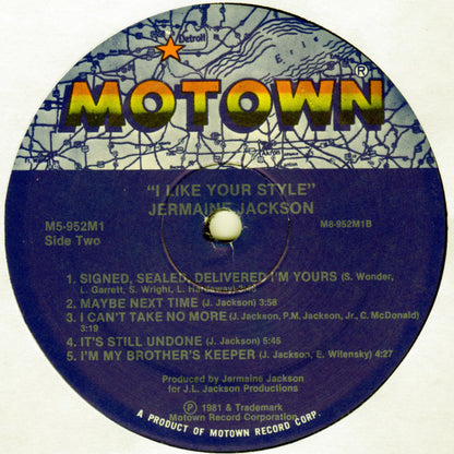 Jermaine Jackson : I Like Your Style (LP, Album, M/Print)