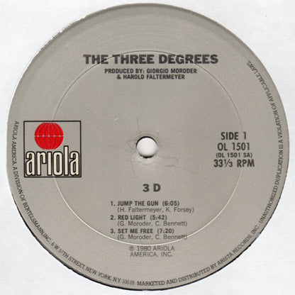 The Three Degrees : Three D (LP, Album, Pit)