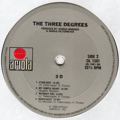 The Three Degrees : Three D (LP, Album, Pit)