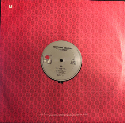 The Three Degrees : Three D (LP, Album, Pit)