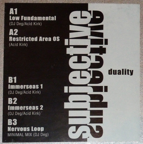 Subjective : Duality EP (12", EP)
