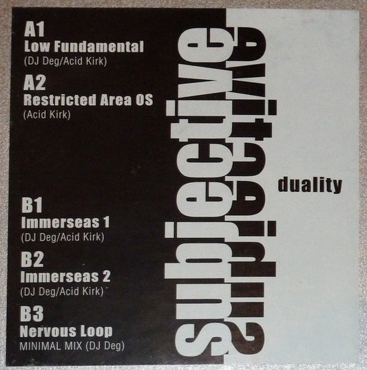 Subjective : Duality EP (12", EP)